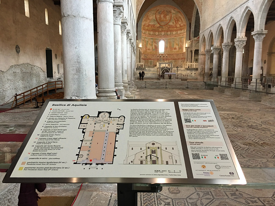 immagine pannello visivo-tattile della Basilica di Aquileia